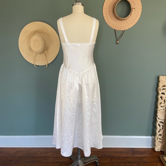 Vintage 80s Slip Dress with Tiny Pearls - Picture 2 of 5